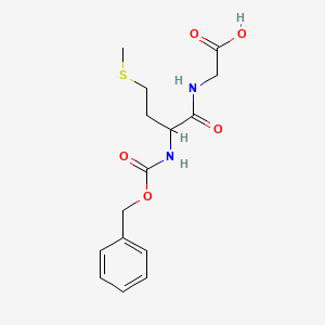 molecular formula C15H20N2O5S B11946066 2-[[4-Methylsulfanyl-2-(phenylmethoxycarbonylamino)butanoyl]amino]acetic acid CAS No. 17431-07-1