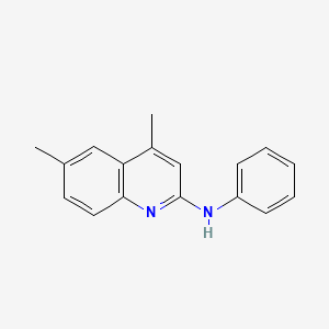 molecular formula C17H16N2 B1194609 4,6-二甲基-N-苯基-2-喹啉胺 