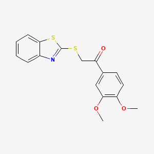 2-(1,3-Benzothiazol-2-ylthio)-1-(3,4-dimethoxyphenyl)ethanone