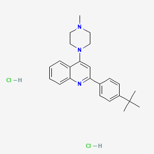 molecular formula C24H31Cl2N3 B11946275 2-(4-(tert-Butyl)phenyl)-4-(4-methylpiperazin-1-yl)quinoline dihydrochloride CAS No. 853344-32-8