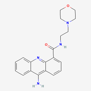 molecular formula C20H22N4O2 B1194660 9-Amino-N-[2-(4-morpholinyl)ethyl]-4-acridinecarboxamide CAS No. 91549-84-7