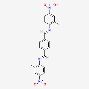 molecular formula C22H18N4O4 B11946611 2-methyl-N-[(E)-(4-{(E)-[(2-methyl-4-nitrophenyl)imino]methyl}phenyl)methylidene]-4-nitroaniline 