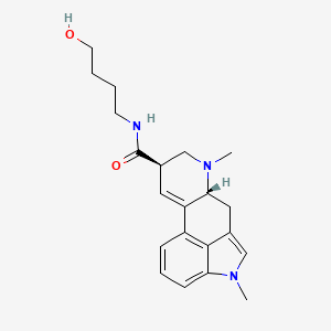 molecular formula C21H27N3O2 B1194664 Ergoline-8-carboxamide, 9,10-didehydro-N-(4-hydroxybutyl)-1,6-dimethyl-, (8beta)- CAS No. 4238-82-8