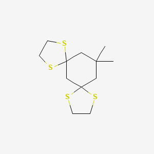 molecular formula C12H20S4 B11946662 13,13-Dimethyl-1,4,8,11-tetrathiadispiro[4.1.4.3]tetradecane CAS No. 15732-74-8