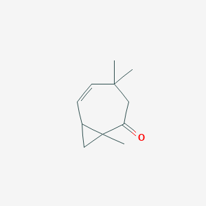 molecular formula C11H16O B11946664 1,4,4-Trimethylbicyclo[5.1.0]oct-5-en-2-one CAS No. 2952-04-7