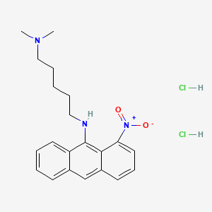 B1194668 1-Nitro-9-(5-dimethylaminopentylamino)anthracene dihydrochloride CAS No. 56366-74-6