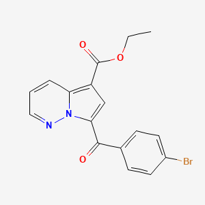 molecular formula C17H13BrN2O3 B11946720 Ethyl 7-(4-bromobenzoyl)pyrrolo(1,2-B)pyridazine-5-carboxylate CAS No. 853331-66-5