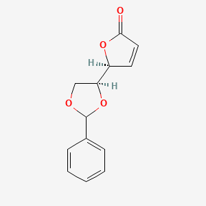 molecular formula C13H12O4 B11946728 (5S)-5-((4S)-2-Phenyl-1,3-dioxolan-4-yl)furan-2(5H)-one 