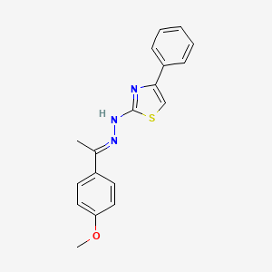 (1E)-1-(4-methoxyphenyl)ethanone (4-phenyl-1,3-thiazol-2-yl)hydrazone