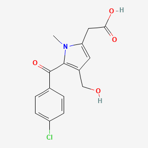 molecular formula C15H14ClNO4 B1194678 Hydroxyzomepirac CAS No. 72155-04-5