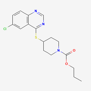 Propyl 4-((6-chloro-4-quinazolinyl)thio)-1-piperidinecarboxylate