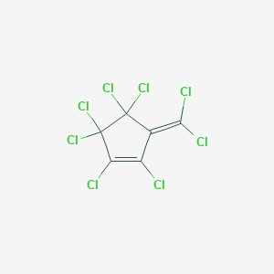 molecular formula C6Cl8 B11946829 Cyclopentene, hexachloro(dichloromethylene)- CAS No. 67937-22-8