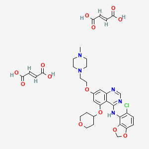 molecular formula C35H40ClN5O13 B1194694 Saracatinib difumarate CAS No. 893428-72-3