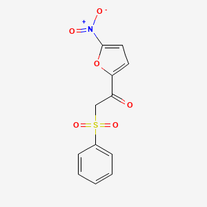 molecular formula C12H9NO6S B11946945 1-(5-Nitro-2-furyl)-2-(phenylsulfonyl)ethanone CAS No. 78676-06-9