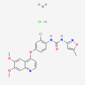 molecular formula C22H22Cl2N4O6 B1194695 替沃扎尼布盐酸盐 CAS No. 682745-41-1