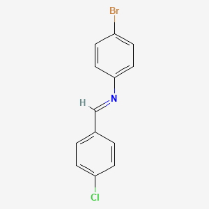 molecular formula C13H9BrClN B11947071 p-Chlorobenzylidene-(4-bromophenyl)-amine CAS No. 15486-65-4