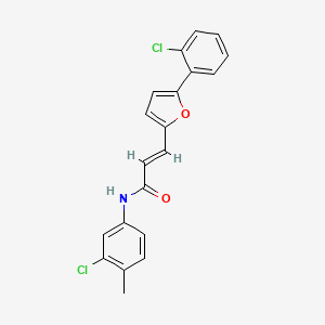 molecular formula C20H15Cl2NO2 B11947133 N-(3-Chloro-4-methylphenyl)-3-(5-(2-chlorophenyl)furan-2-yl)acrylamide CAS No. 853348-29-5