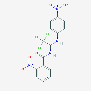 2-nitro-N-[2,2,2-trichloro-1-(4-nitroanilino)ethyl]benzamide