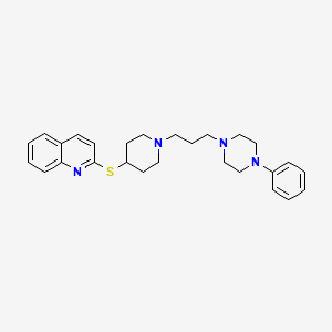 2-((1-(3-(4-Phenylpiperazin-1-yl)propyl)piperidin-4-yl)thio)quinoline