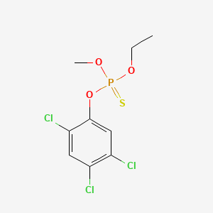 molecular formula C9H10Cl3O3PS B1194758 O,O-Dimethyl 2-ethylmercaptoethyl thiophosphate CAS No. 2633-54-7