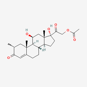 molecular formula C24H34O6 B1194765 2α-甲基皮质醇乙酸酯 CAS No. 28449-20-9