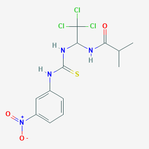 2-methyl-N-(2,2,2-trichloro-1-{[(3-nitroanilino)carbothioyl]amino}ethyl)propanamide