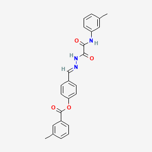 4-(2-(Oxo(3-toluidino)acetyl)carbohydrazonoyl)phenyl 3-methylbenzoate