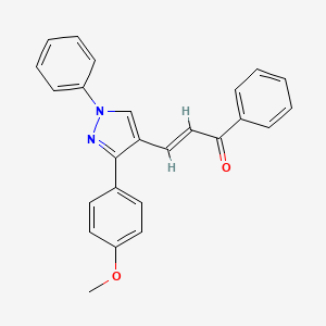 (2E)-3-[3-(4-methoxyphenyl)-1-phenyl-1H-pyrazol-4-yl]-1-phenyl-2-propen-1-one