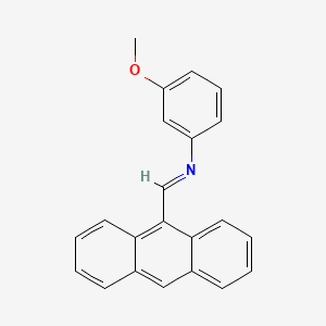 N-(9-anthracenylmethylene)-M-anisidine