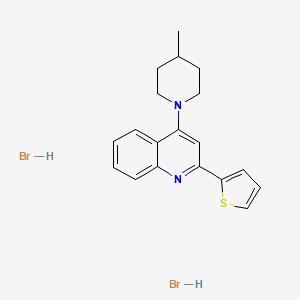 4-(4-Methyl-1-piperidinyl)-2-(2-thienyl)quinoline dihydrobromide