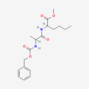 methyl (2S)-2-[(2S)-2-{[(benzyloxy)carbonyl]amino}propanamido]hexanoate