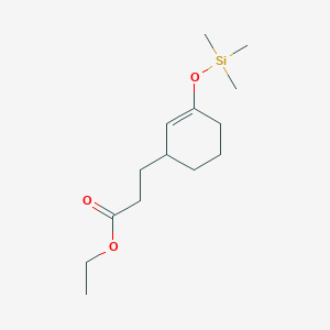 2-Cyclohexene-1-propanoic acid, 3-[(trimethylsilyl)oxy]-, ethyl ester