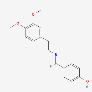 4-[(E)-{[2-(3,4-dimethoxyphenyl)ethyl]imino}methyl]phenol