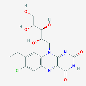 molecular formula C17H19ClN4O6 B11948675 Riboflavin, 7-chloro-7,8-didemethyl-8-ethyl- CAS No. 42782-52-5