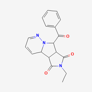 7-benzoyl-4-ethyl-4,8,9-triazatricyclo[6.4.0.02,6]dodeca-9,11-diene-3,5-dione