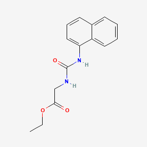 molecular formula C15H16N2O3 B11948743 Urea, 3-((ethoxycarbonyl)methyl)-1-(1-naphthyl)- CAS No. 7684-76-6