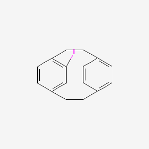 13-Iodo-tricyclo(8.2.2.2(4,7))hexadeca-1(13),4(16),5,7(15),10(14),11-hexaene