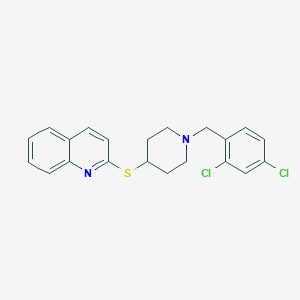 molecular formula C21H20Cl2N2S B11948754 1-(2,4-Dichlorobenzyl)-4-piperidinyl 2-quinolinyl sulfide CAS No. 232618-17-6