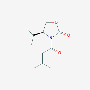 molecular formula C11H19NO3 B11948838 (4S)-4-Isopropyl-3-(3-methylbutanoyl)-1,3-oxazolidin-2-one 