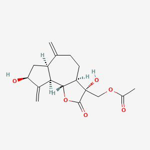 molecular formula C17H22O6 B1194885 Solstitialin A 13-acetate CAS No. 24470-33-5