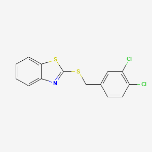 molecular formula C14H9Cl2NS2 B11948871 Benzothiazole, 2-[[(3,4-dichlorophenyl)methyl]thio]- CAS No. 76151-76-3