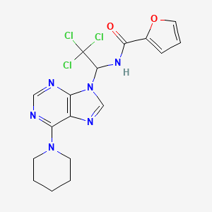 N-{2,2,2-trichloro-1-[6-(piperidin-1-yl)-9H-purin-9-yl]ethyl}furan-2-carboxamide