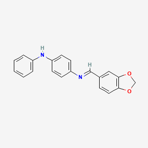 molecular formula C20H16N2O2 B11948930 N-Phenyl-N'-piperonylidene-1,4-phenylenediamine CAS No. 94543-01-8