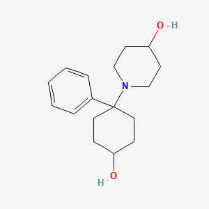molecular formula C17H25NO2 B1194895 1-(1-Phenyl-4-hydroxycyclohexyl)-4-hydroxypiperidine CAS No. 60756-84-5