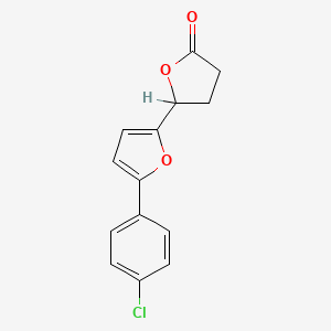 molecular formula C14H11ClO3 B1194896 5-(5-(4-Chlorophenyl-2-furanyl))dihydro-2(3H)-furanone CAS No. 63825-14-9