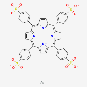 B1194900 Silver;4-[10,15,20-tris(4-sulfonatophenyl)porphyrin-22,23-diid-5-yl]benzenesulfonate CAS No. 31006-50-5