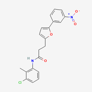 molecular formula C20H17ClN2O4 B11949056 N-(3-chloro-2-methylphenyl)-3-[5-(3-nitrophenyl)-2-furyl]propanamide CAS No. 853330-13-9