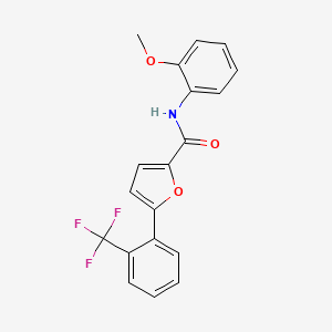 molecular formula C19H14F3NO3 B11949090 N-(2-methoxyphenyl)-5-[2-(trifluoromethyl)phenyl]furan-2-carboxamide CAS No. 622805-19-0