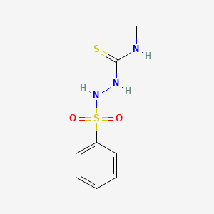 molecular formula C8H11N3O2S2 B11949102 N-methyl-2-(phenylsulfonyl)hydrazinecarbothioamide 