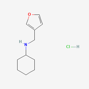 molecular formula C11H18ClNO B11949139 Cyclohexyl-furan-3-ylmethyl-amine hydrochloride 